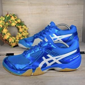 Asics Gel Dominion Volleyball Sneakers Shoes Metallic Blue